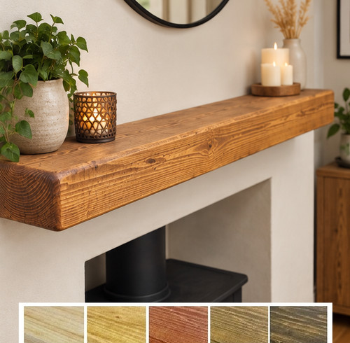 Rustic chunky mantel - mantel, 6x3
