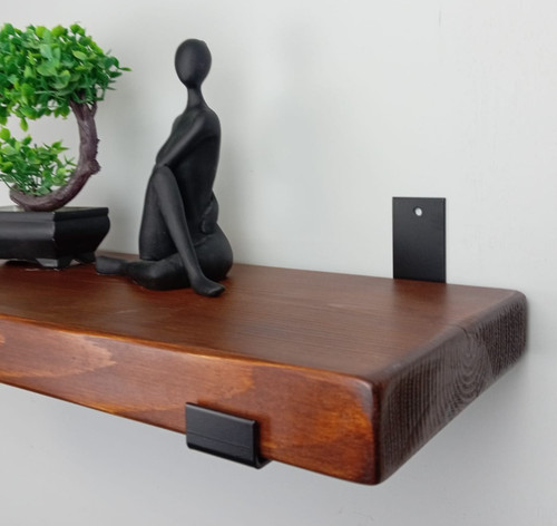 Rustic chunky wooden shelf - chunky,