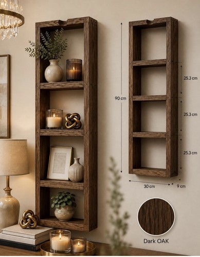 Solid wood wall - shelf, oak