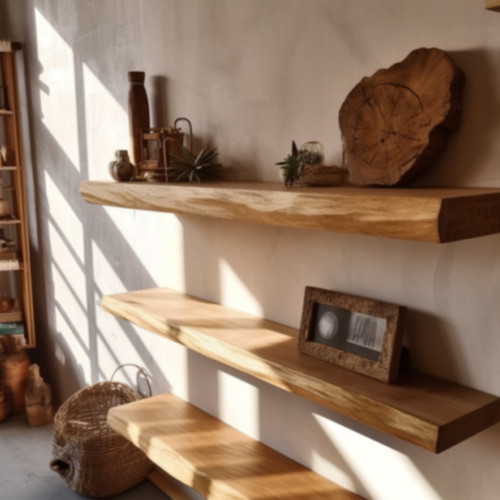 Handmade oak floating - handmade, solid