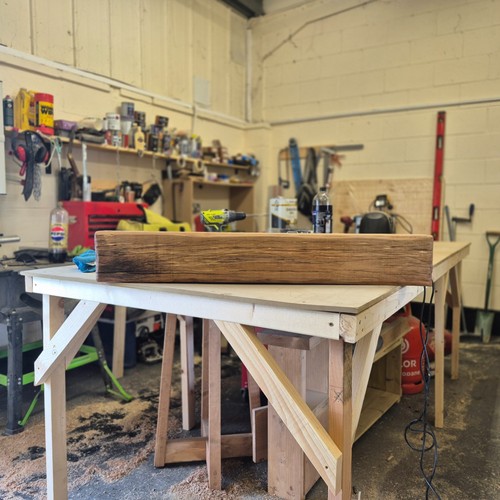 10x15cm solid oak mantel - 10x15cm, shelf