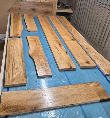Solid oak shelves window - oak, shelves/window