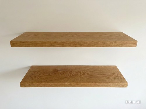 Solid oak floating shelf - solid,