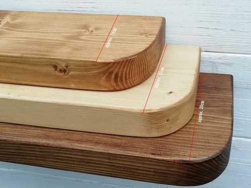 Shelf with curved rounded