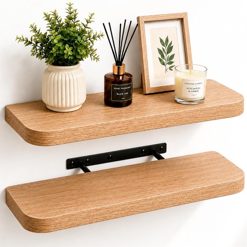 Curved floating shelf set 2 - floating,