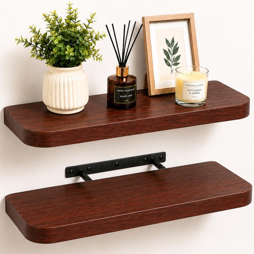 Curved floating shelf set 2 - shelf, of