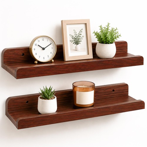 Floating wall shelf 40cm oak - wall,